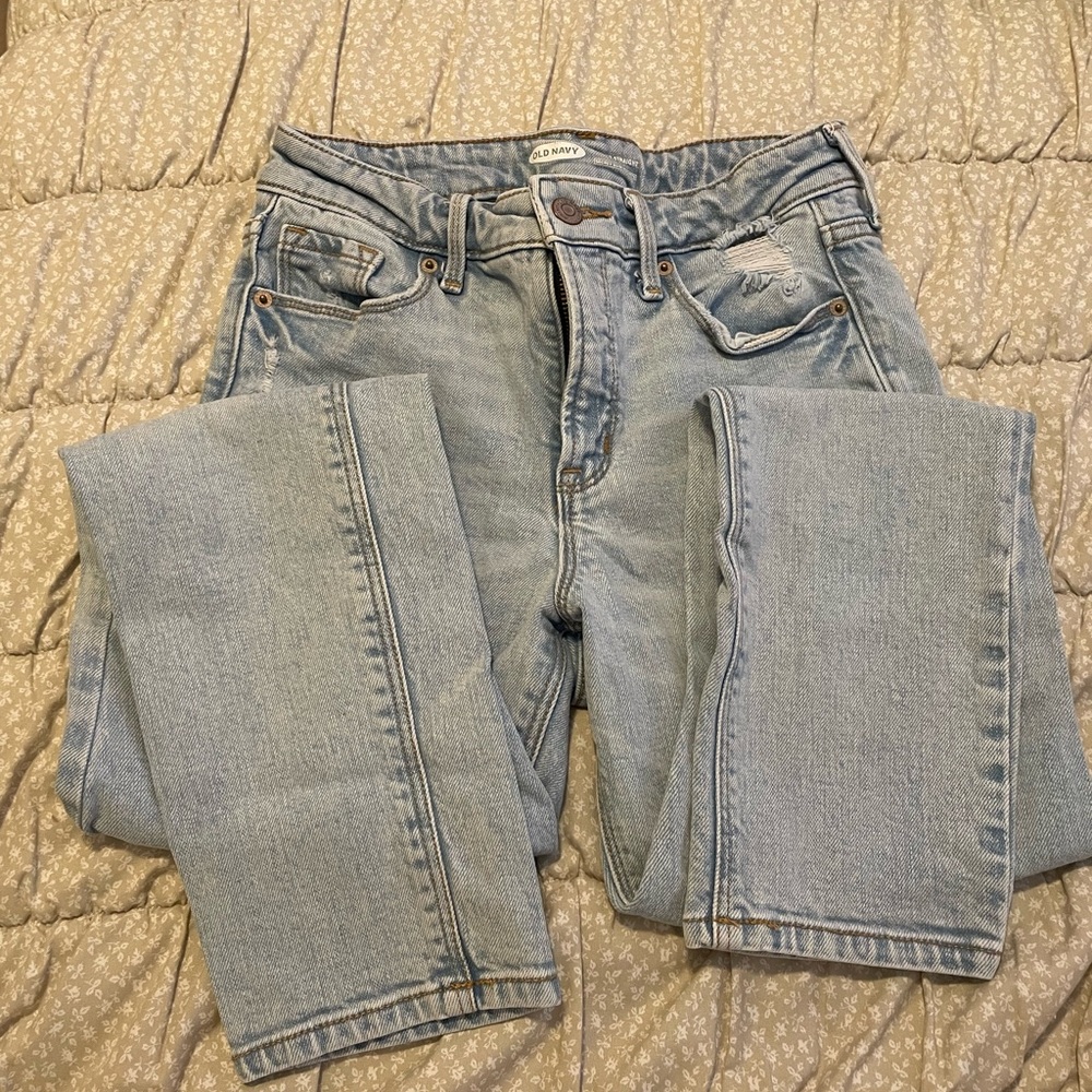 Old Navy Women's Light Blue Straight Leg Jeans